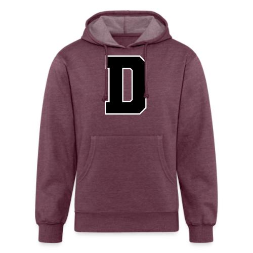 Varsity Letter D Athletic Alphabet Design - Unisex Organic Hoodie