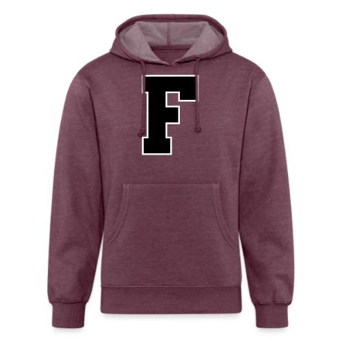 Varsity Letter F Athletic Monogram - Unisex Organic Hoodie
