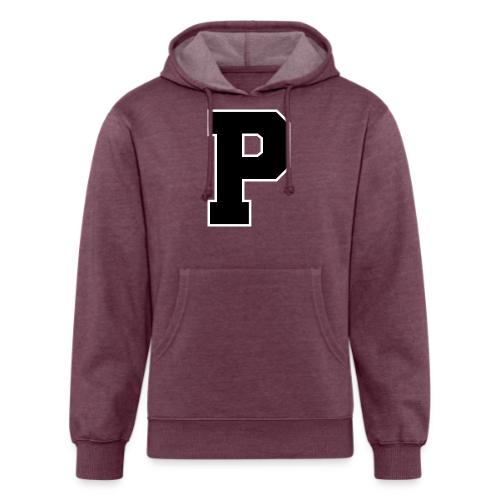 Varsity Letter P Athletic Alphabet Design - Unisex Organic Hoodie