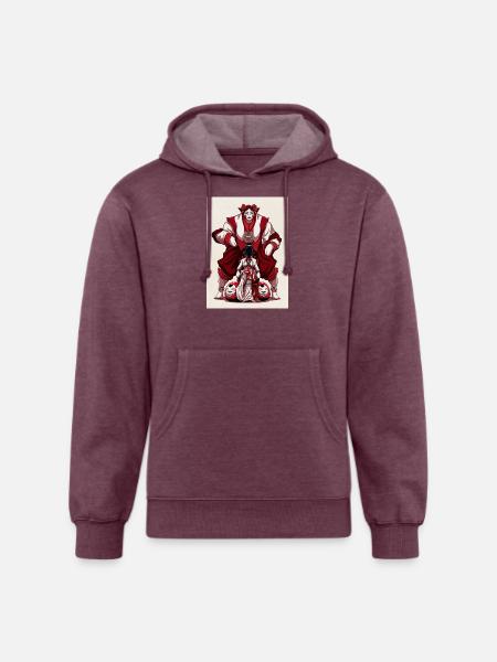 Gothic Matryoshka Queen - Unisex Organic Hoodie - heather burgundy