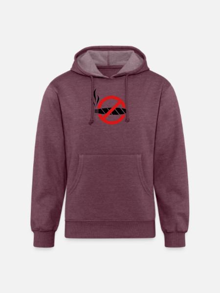 No smoking - cigar - Unisex Organic Hoodie - heather burgundy