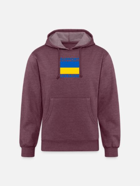 Support Ukraine - Unisex Organic Hoodie - heather burgundy