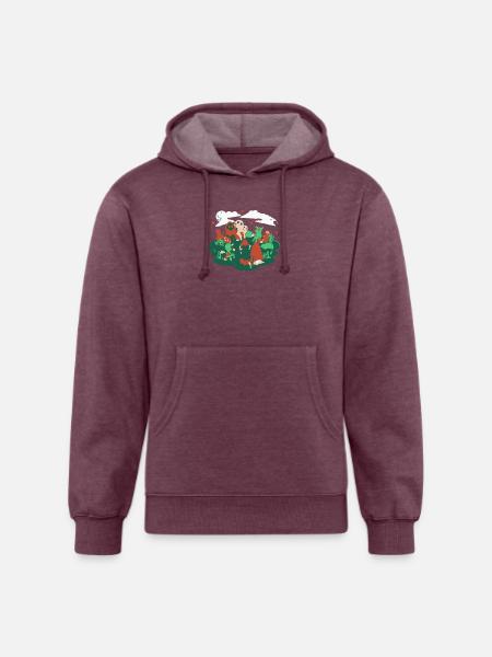 Cryptid Camping - Unisex Organic Hoodie - heather burgundy