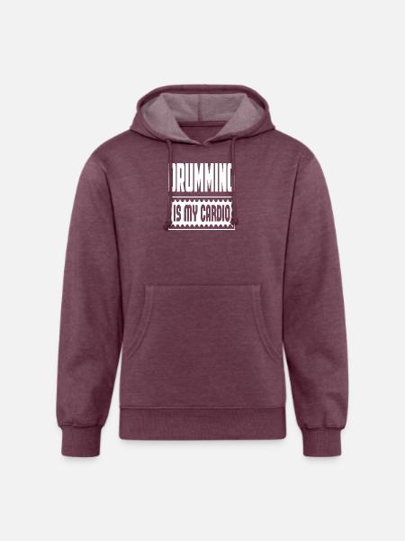 Drumming Is My Cardio - Unisex Organic Hoodie - heather burgundy
