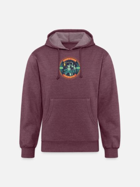 Lunar Astronaut Moon Astronaut - Unisex Organic Hoodie - heather burgundy