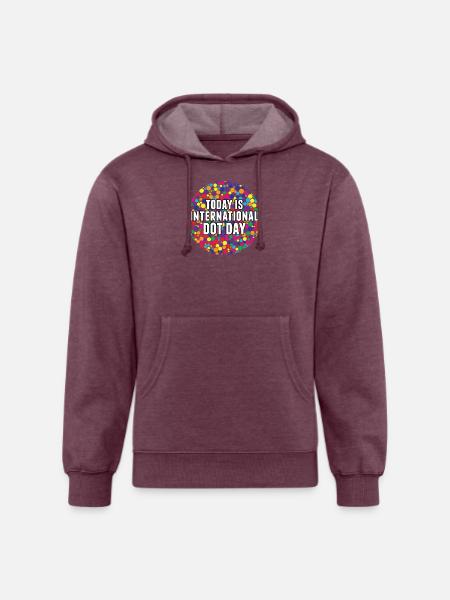 International Dot Day - Unisex Organic Hoodie - heather burgundy