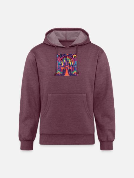 Haunted castle - Unisex Organic Hoodie - heather burgundy