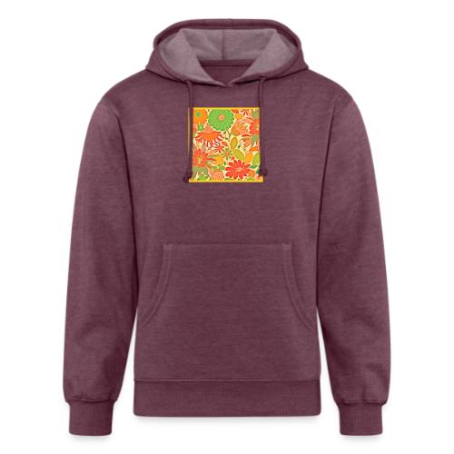 Vibrant Blossom Elegance Pattern - Unisex Organic Hoodie
