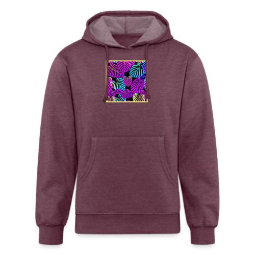 NeonLeaf Harmony Vibrant Pattern - Unisex Organic Hoodie