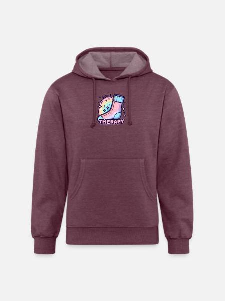 Stocking: Sock therapy - Unisex Organic Hoodie - heather burgundy