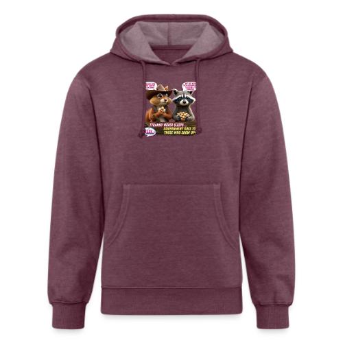 Freedom Squirrel and Raccoon - Unisex Organic Hoodie