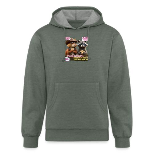 Freedom Squirrel and Raccoon - Unisex Organic Hoodie