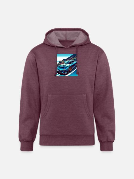Coastal RX-7 - Unisex Organic Hoodie - heather burgundy