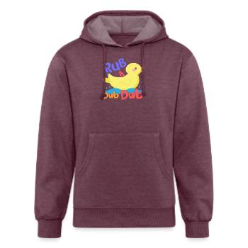 Rub a Dub Dub – Whimsical Nursery Rhyme Art & Play - Unisex Organic Hoodie - heather burgundy - Front