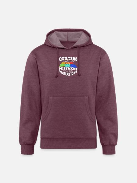 Quilting - Unisex Organic Hoodie - heather burgundy