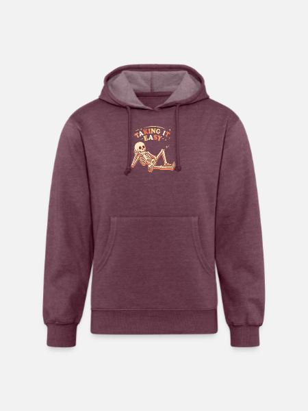 Taking it easy - Unisex Organic Hoodie - heather burgundy