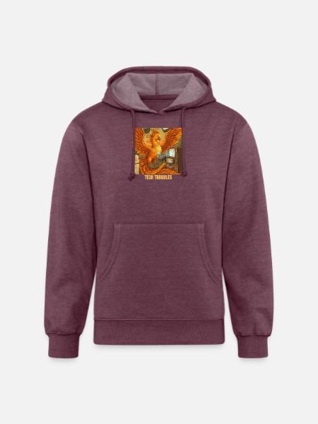 Phoenix's Voice Command Mishap - Unisex Organic Hoodie - heather burgundy