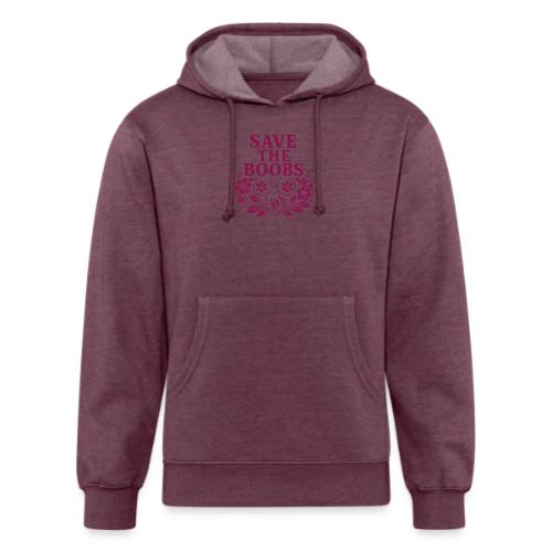 Save the boobs floral - Unisex Organic Hoodie