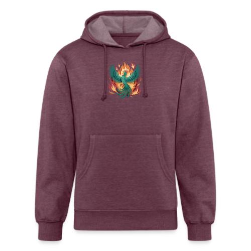 Phoenix Rising Mythical Fire Bird Fantasy Design - Unisex Organic Hoodie