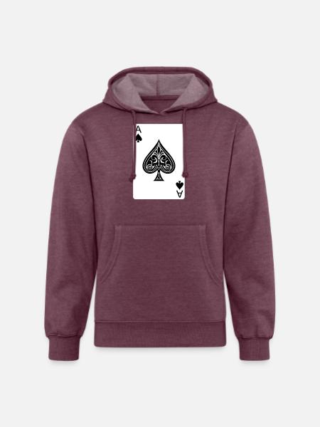 The Ace of Spades - Unisex Organic Hoodie - heather burgundy
