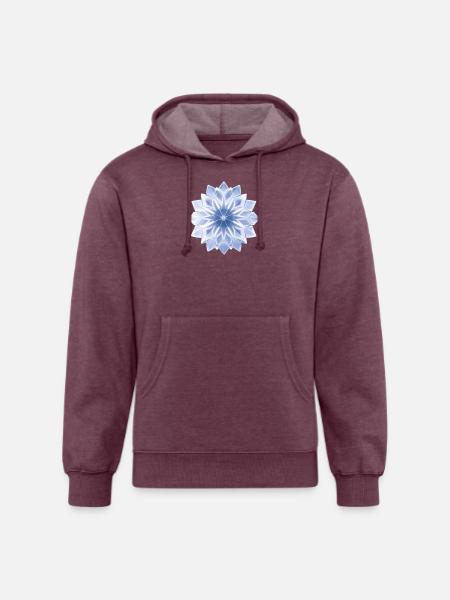 Ice Crystal - Unisex Organic Hoodie - heather burgundy