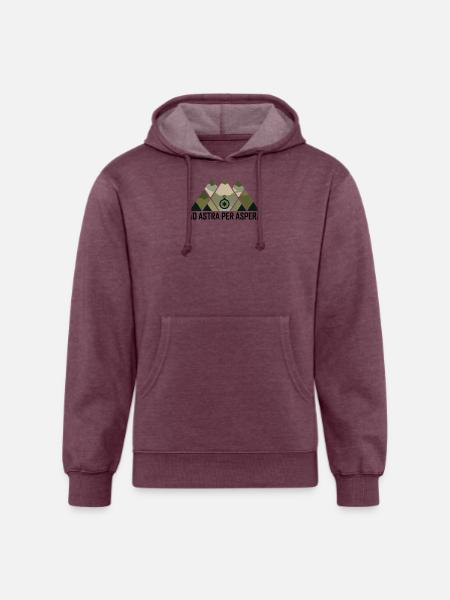 Astral Peaks Compass - Unisex Organic Hoodie - heather burgundy