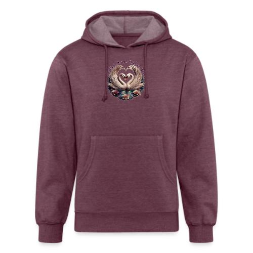 My Heart Swims Only for You Swan Heart T-Shirt - Unisex Organic Hoodie