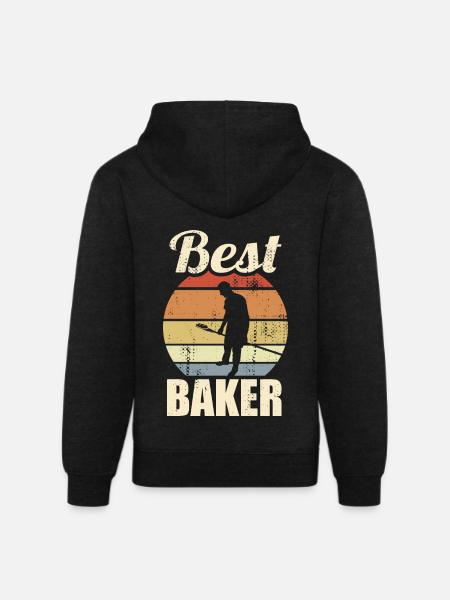 Funny Baker - Unisex Organic Hoodie - charcoal grey
