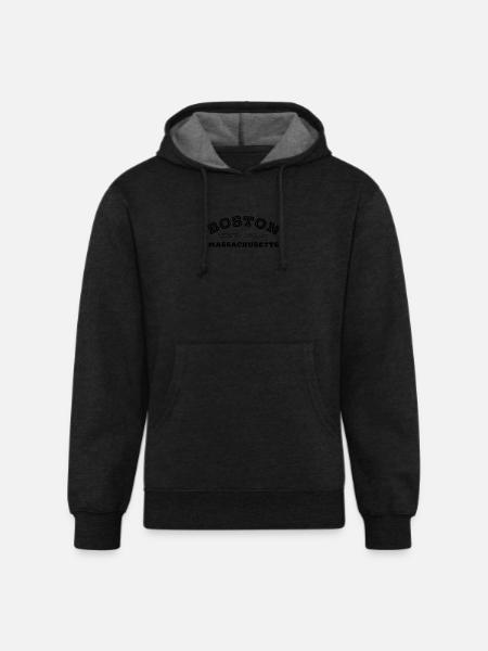 Boston Massachusetts - Unisex Organic Hoodie - charcoal grey
