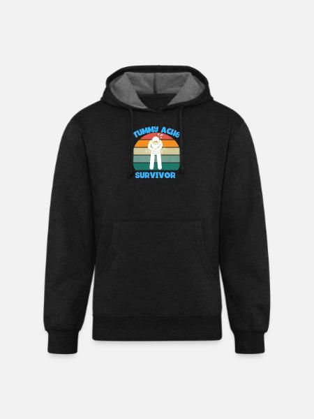 Tummy Ache Survivor - Unisex Organic Hoodie - charcoal grey