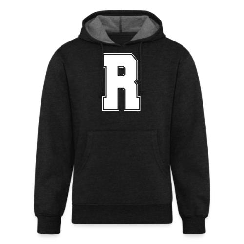 White Letter R – Varsity Alphabet Monogram - Unisex Organic Hoodie