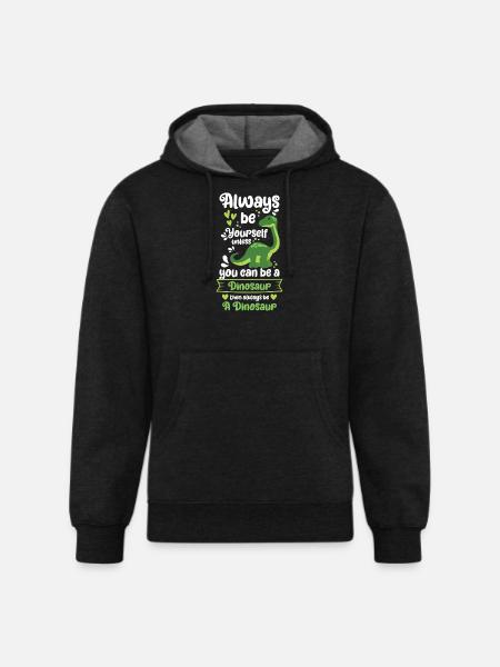 Prehistoric Times - Unisex Organic Hoodie - charcoal grey