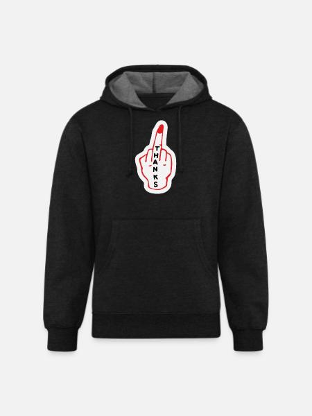 thanks - Unisex Organic Hoodie - charcoal grey