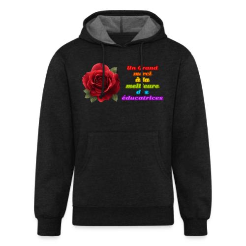 Thank You Educator: Pink and Rainbow Message - Unisex Organic Hoodie
