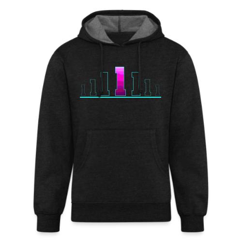 Number 1 in Magenta: Varsity Font - Unisex Organic Hoodie