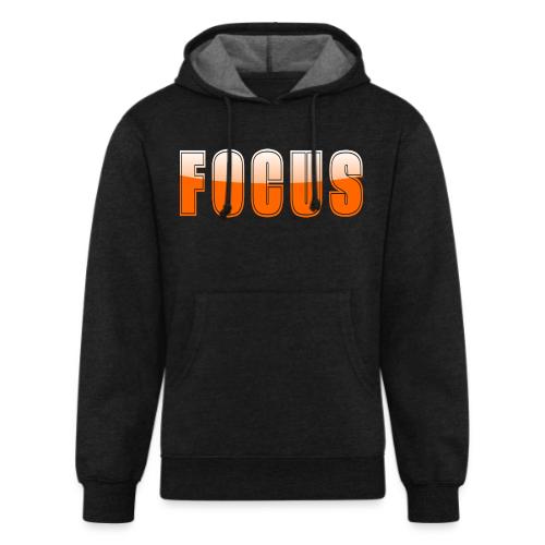 FOCUS Vibrant Orange Motivational Word Design - Unisex Organic Hoodie