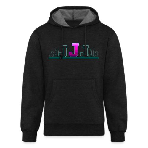 Letter J – Capital Varsity Alphabet Monogram - Unisex Organic Hoodie