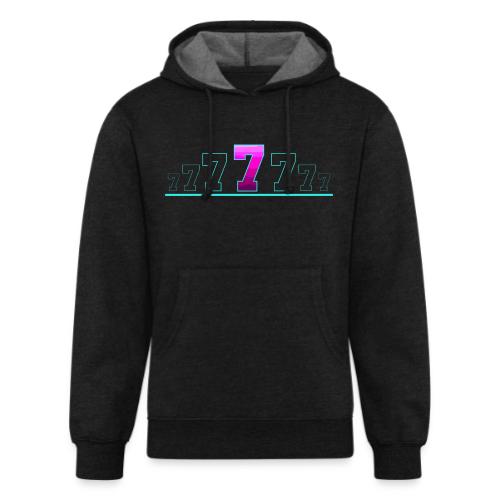 Number 7 in Magenta: Varsity Font - Unisex Organic Hoodie