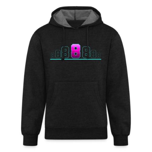 Number 8 in Magenta: Varsity Font - Unisex Organic Hoodie