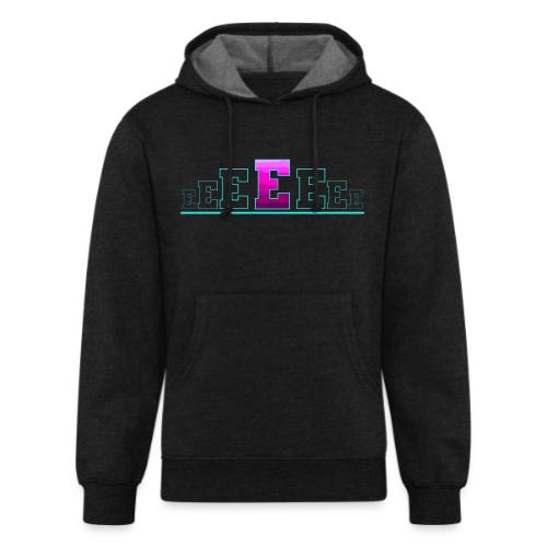 Letter E – Capital Varsity Alphabet Monogram - Unisex Organic Hoodie