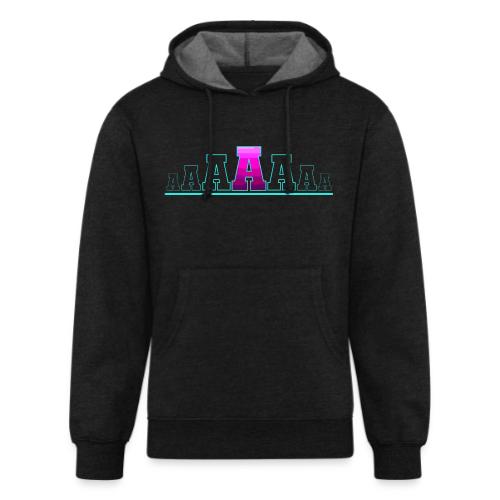Letter A – Capital Varsity Alphabet Monogram - Unisex Organic Hoodie