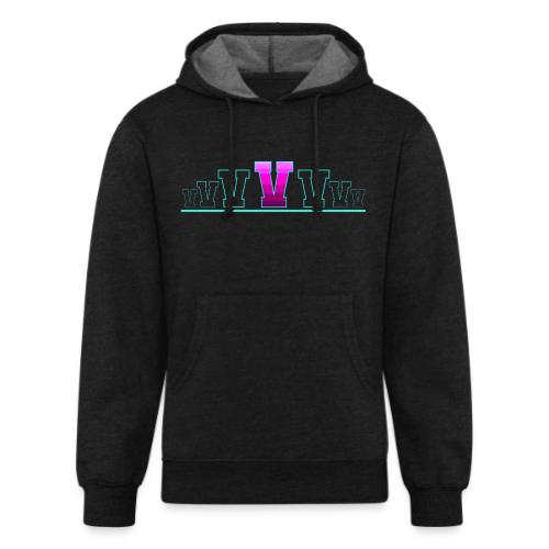 Letter V – Capital Varsity Alphabet Monogram - Unisex Organic Hoodie
