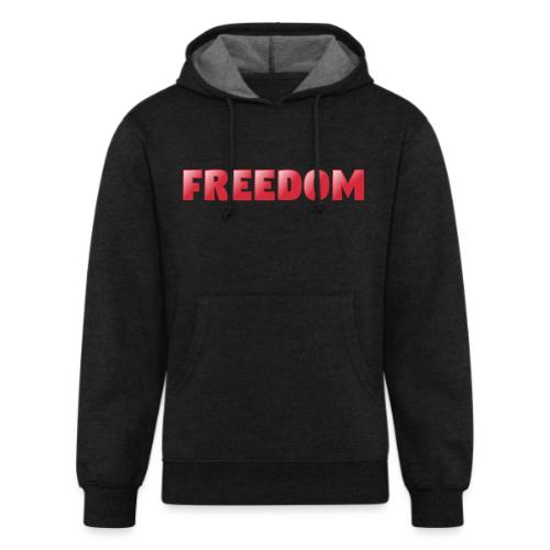 Freedom Bold 3D Word Art Design - Unisex Organic Hoodie