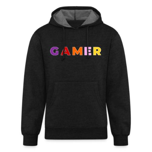Multicolor GAMER Typography Design - Unisex Organic Hoodie