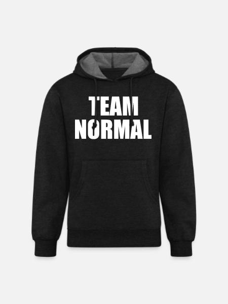 Team normal - Unisex Organic Hoodie - charcoal grey