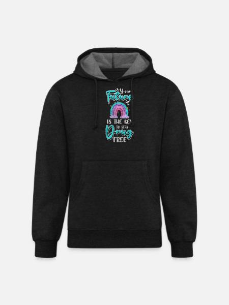 Withdrawal Dependency Clean - Unisex Organic Hoodie - charcoal grey