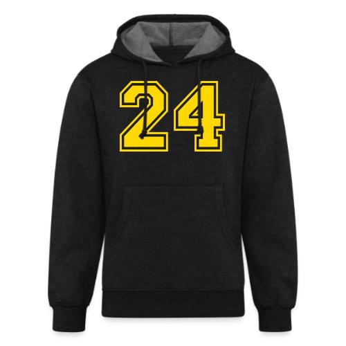 Number 24 in a classic athletic collegiate font - Unisex Organic Hoodie