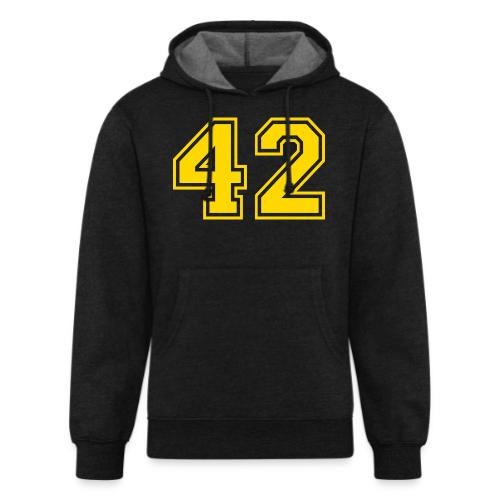 Number 42 in a classic athletic collegiate font - Unisex Organic Hoodie