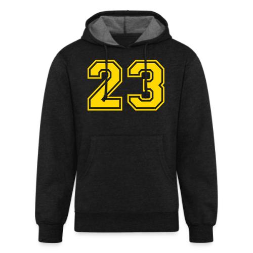 Number 23 in a classic athletic collegiate font - Unisex Organic Hoodie