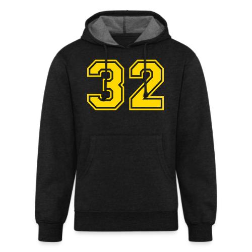 Number 32 in a classic athletic collegiate font - Unisex Organic Hoodie